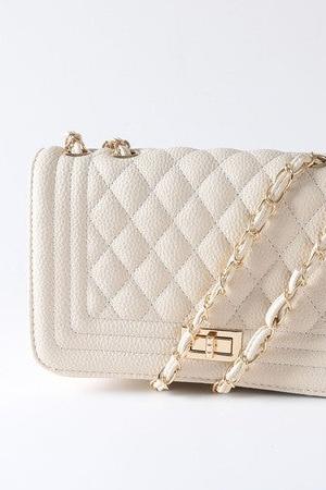 PU LEATHER QUILTED FASHION BAG