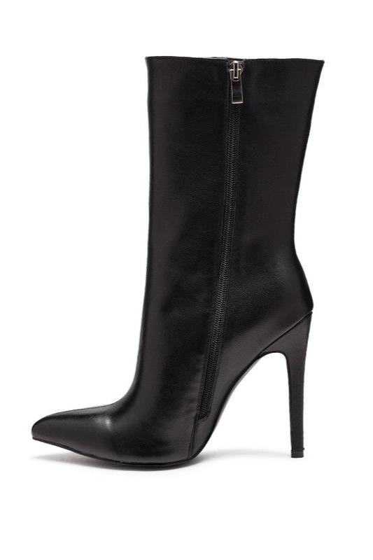 NAGINI Over Ankle Pointed Toe High Heeled Boot