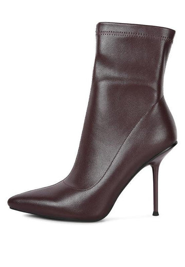 Yolo High Pointed Heeled Ankle Boot