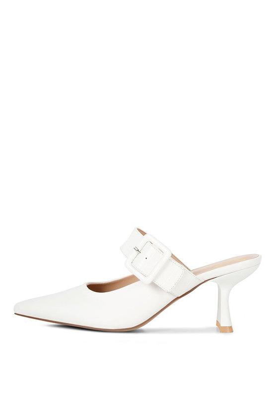 Shein Star Slim Block Heel Mules