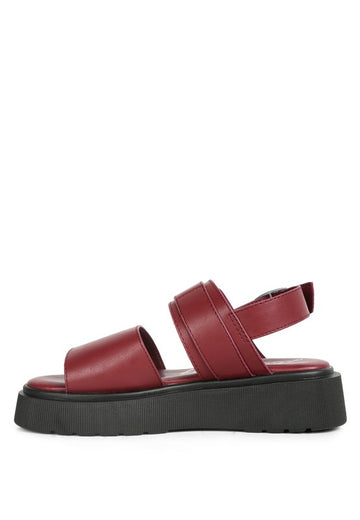 GLADEN Pin Buckle Platform Sandals