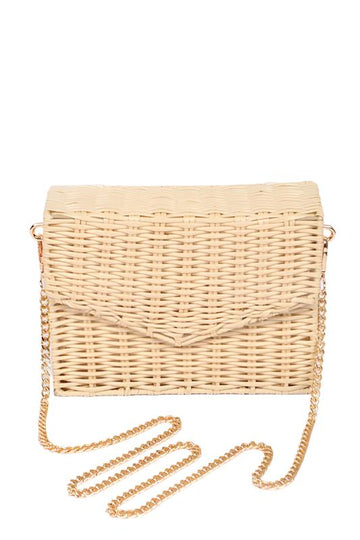 Basket Weaved Box Swing Bag