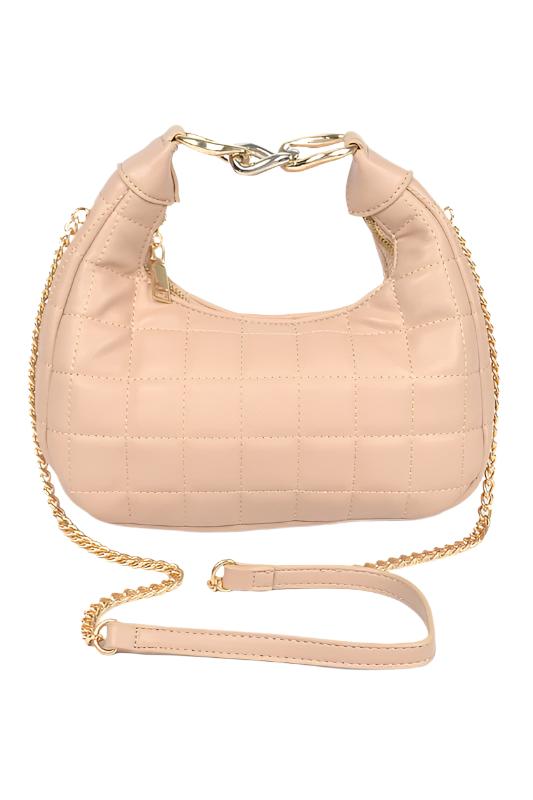 Quilted Top Handle Convertible Swing Bag