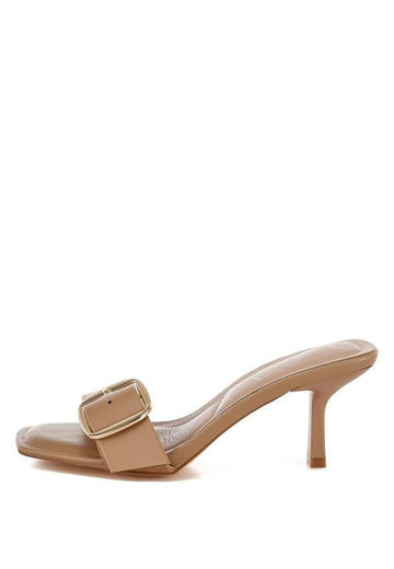 Acacia Buckle Strap Slip On Sandals