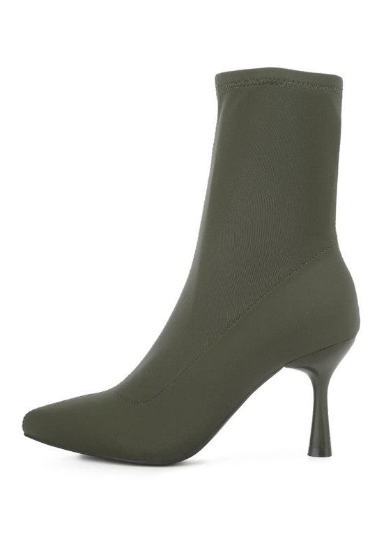 Zudio Solid Mid Heel Sock Boots