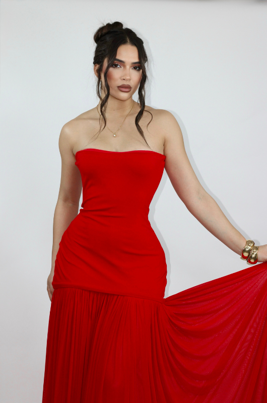 Strappless Maxi Dress