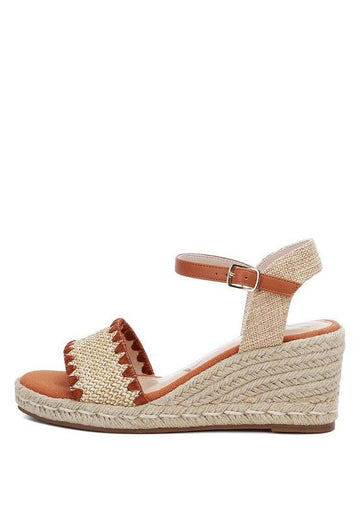 Lucas Raffia Wedge Heel Espadrilles