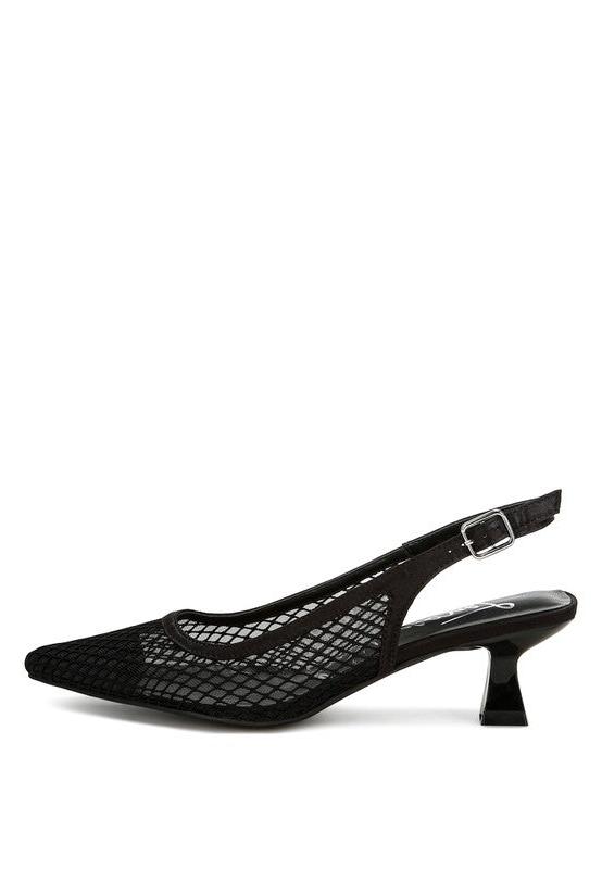 Kiev Mesh Pin Buckle Pointed Mules