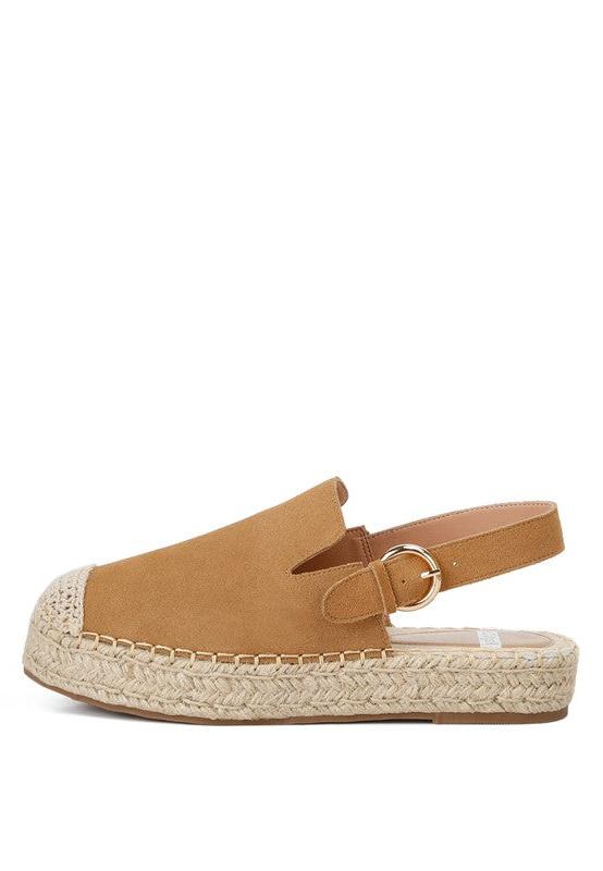 Affie Suede Slingback Strap Espadrilles